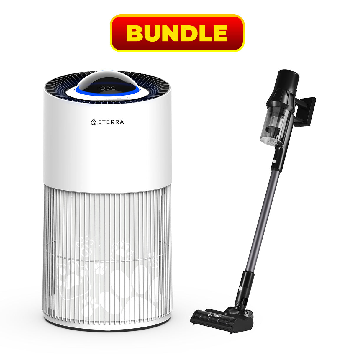 Sterra Paws™ True HEPA-14 Pet Air Purifier + Sterra Flow Pro™ Cordless Vacuum Bundle