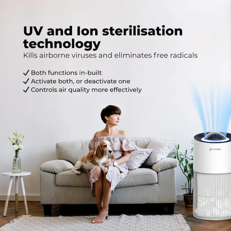 Sterra Paws™ True HEPA-14 Pet Air Purifier + Sterra Flow™ Cordless Vacuum Bundle