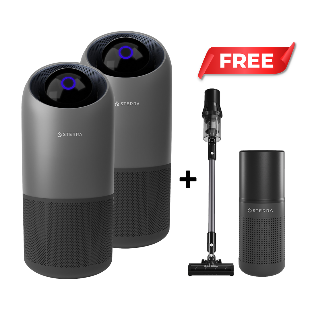 Buy 2 Sterra Moon™ Air Purifiers (UV) Get 1 FREE Air Purifier and 1 Cordless Vacuum