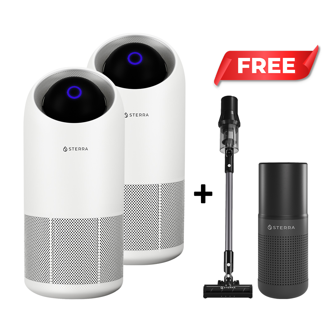 Buy 2 Sterra Moon™ Air Purifiers (UV) Get 1 FREE Air Purifier and 1 Cordless Vacuum