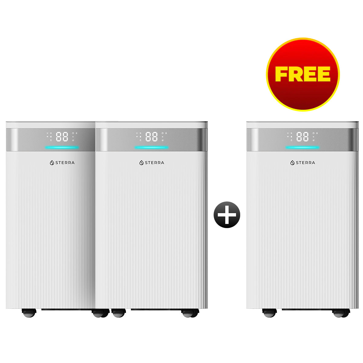 Buy 2 Get 1 Dehumidifier - 2 Sterra Ray™ Dehumidifiers + 1 FREE Sterra Ray™ Dehumidifier