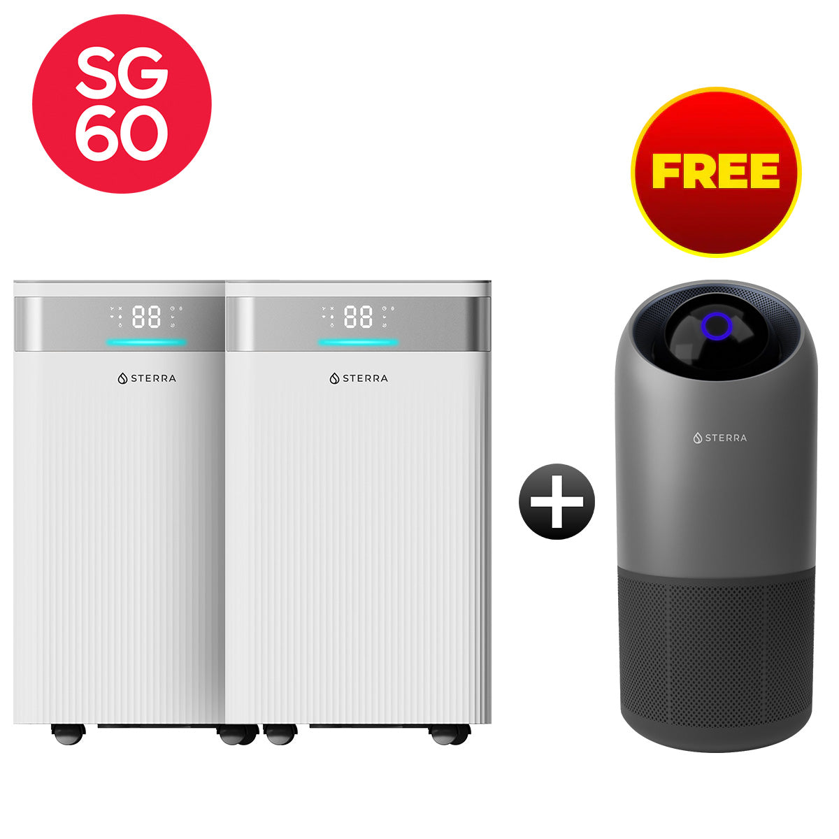 Buy 2 Sterra Ray™ Dehumidifiers Get 1 FREE Air Purifier (Moon)